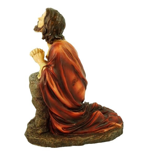 Praying Jesus Figurine Agony in the Garden of Gethsemane Artist Signed 2007 - Picture 8 of 16